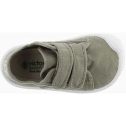 Sapatilhas Barefoot Victoria em lona para criança, verde-caqui Verde 26