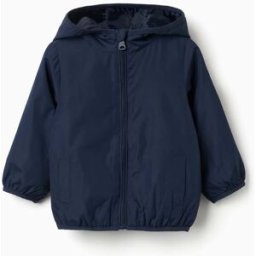 ZIPPY Casaco corta-vento com capuz e bolsos para bebé menino, azul-escuro Azul 9-12 Months