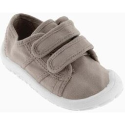 Sapatilhas Barefoot Victoria em lona para bebé, bege Beige 25