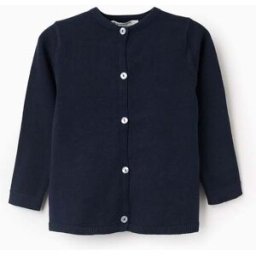 ZIPPY Casaco de Malha Gola Redonda para Bebé Menina, Azul Escuro Azul 18-24 Months