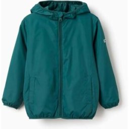 ZIPPY Casaco corta-vento com capuz e bolsos para menino, verde Verde 8-9 Years