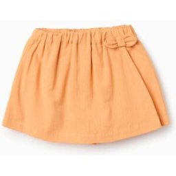 ZIPPY Saia-calção de algodão com laço decorativo para bebé menina, laranja Amarelo 9-12 Months