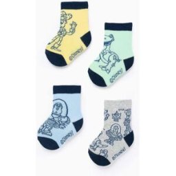 Disney Pack de 4 Pares de Meias para Bebé Menino ‘Toy Story’, Multicolor Misto 15-18