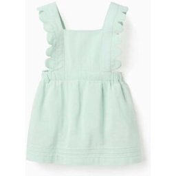 ZIPPY Saia de peito de algodão e linho para recém-nascida, verde-claro Verde Claro 6-9 Months