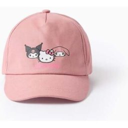 KUROMI Boné de algodão com estampado Hello Kitty para bebé e menina, rosa Rosa 6-7 Years