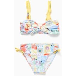 ZIPPY Biquíni com estampado colorido e missangas para menina, multicolor Branco 4-5 Years