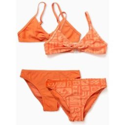ZIPPY Pack de 2 biquínis com laço decorativo para menina, laranja Laranja 9-10 Years