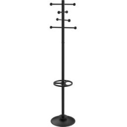 MAUL Bengaleiro saphir , altura 1710 mm, redondo, 1 suporte para guarda-chuvas, preto, Bengaleiro saphir, altura 1710 mm, redondo, 1 suporte para guarda-chuvas, preto. Design compacto e elegante para qualquer divisão. 8 barras para vestuário em metal com
