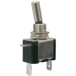 Interruptor de alavanca 2 posições estáveis - ON-OFF - 12VDC 25A (2 pinos) com LED branco