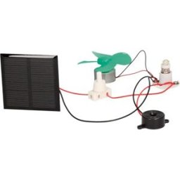Kit escolar de eletrónica Solar c/ motor DC + lâmpada LED
