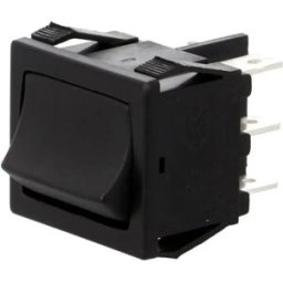 Bulgin - Interruptor basculante 3 posições bipolar preto ON-OFF-ON DP3T 250V 10A