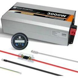 ECO-WORTHY - Inversor 24VDC ➝ 230V onda sinusoidal pura 3000W + painel remoto