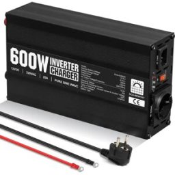 ECO-WORTHY - Carregador LiFePO4 25A c/ inversor de Onda Pura 600W/1200W (função UPS)