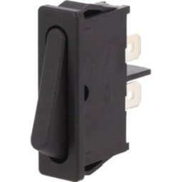 Marquardt - Interruptor basculante estreito unipolar OFF-ON SPST 250V 6A - preto