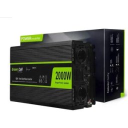 Green Cell INV11 - Inversor 12VDC ➝ 230V onda sinusoidal pura 2000W c/ USB