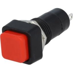 Interruptor de pressão 2 posições estáveis SPST-NO 3A/125VAC OFF-ON Ø12mm - Vermelho