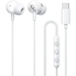 Vention Echo Lite - Auriculares in-ear com microfone e cabo USB-C - brancos