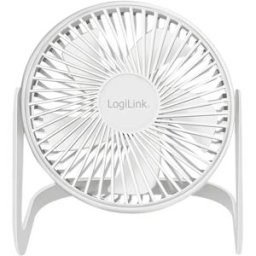 Logilink UA0403 - Ventoinha de secretária 3.5W regulável 360º 2 velocidades c/ cabo USB-A - branca