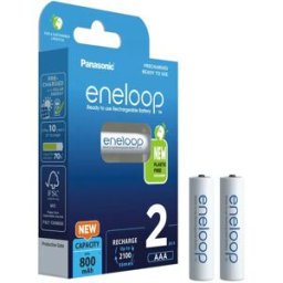 Panasonic eneloop BK-4MCDE/2CP - Baterias recarregáveis AAA 800mAh (mín.) [2 unid.]