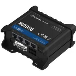 TELTONIKA Networks RUT956 200000 - Router industrial 4G LTE Cat4 Dual-SIM c/ 4 x portas Ethernet + WiFi + USB + I/O digital + RS232 + RS485