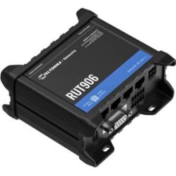 TELTONIKA Networks RUT906 - Router industrial 4G LTE Cat4 Dual-SIM c/ 4 x portas Ethernet + WiFi + USB + I/O digital + RS232 + RS485