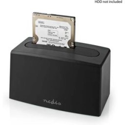 Nedis HDDUSB3210BK - Docking station para 1 disco rigido 2.5/3.5 SATAIII USB 3.0