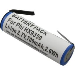 Bateria compatível com escova elétrica Philips HX9350 Li-ion 3,7V 700mAh 2,6W