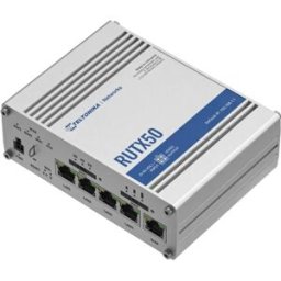 TELTONIKA Networks RUTX50 - Router industrial 5G Dual-SIM c/ 5 x portas Gigabit + WiFi + USB + I/O digital