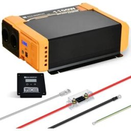 ECO-WORTHY - Inversor 12VDC ➝ 230V onda sinusoidal pura 1100W c/ USB + painel remoto