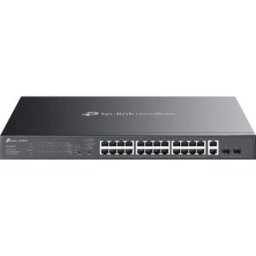 TP-Link ES228GMP - Switch 28 Portas Gigabit (24 RJ45 PoE+ 2 RJ45 2 SFP) montável em rack