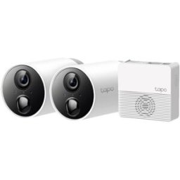 Pack 2x Câmaras de Vigilância IP Tapo C400S2 Outdoor/Indoor IP65 1080p Full HD + Hub H200 - TP-LINK