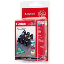 Pack 3x Tinteiros CLI-526 C/M/Y - CANON