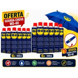 Pack 6x Spray Multiusos (400ml) + 6x Spray Multiusos (500ml) c/ Oferta Guarda-Chuva - WD-40