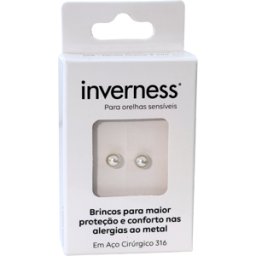 Inverness Sensitive Brinco Aço Cirúrgico Pérola Creme