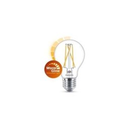 Philips lâmpada LED E27 filamento luz quente regulável 5.9W 60W