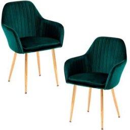 Presentes Miguel Pack 2 Cadeiras Chic Golden - Verde