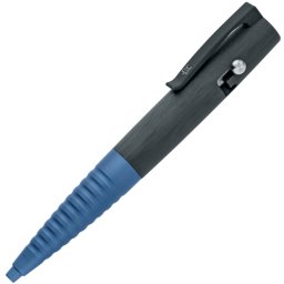 Design Fox Knives Parte Superior Fibra de Carbono, Parte Inferior Titânio Azul Anodizado, Clip de Fi