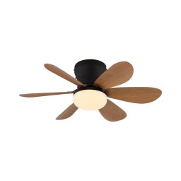 Globo 03625H - Ventilador de teto DELORES com LED dimerizável LED/5W/230V 2700-6500K castanho + controlo remoto