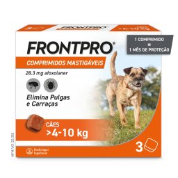 2 x 3 comprimidos Frontpro comprimidos antiparasitários para cães de 4 a 10 kg