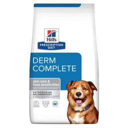 2x4kg Prescription Diet Derm Complete arroz ovo Hill’s ração cães