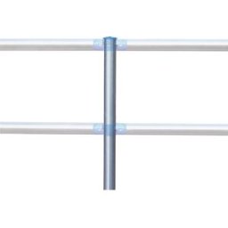 Moravia Sistema de gradeamento , tubo de suporte B, para fixar com buchas, Sistema de gradeamento, tubo de suporte B, para fixar com buchas. Aço inoxidável - beleza duradoura. Abraçadeiras, tampas e peças de ligação lacadas em azul RAL 5017. De alta quali