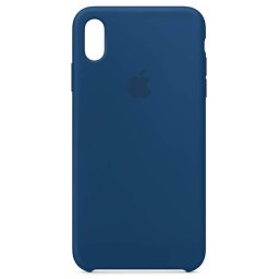 Capa de Silicone Azul Escuro iPhone XS Max