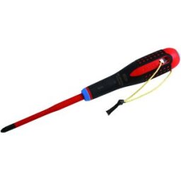 PZ2 - Chaves de parafusos Pozidriv finas com isolamento VDE ERGO™ com pega de 3 componentes e fio Kevlar Bahco TAHBE-8820SL