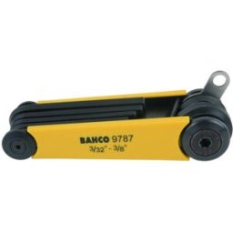 Conj. chaves parafusos offset sext. 7 pçs, pol. com placa encaixável Bahco TAHBE-9787