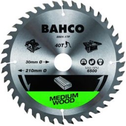 60-dentes Lâminas para serra circular para serras portáteis/de mesa em madeira - 250 mm Bahco 8501-28XF