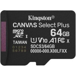 Cartão de Memória Canvas Select Plus Gen3 64GB MicroSDXC UHS-I Classe 10 - KINGSTON