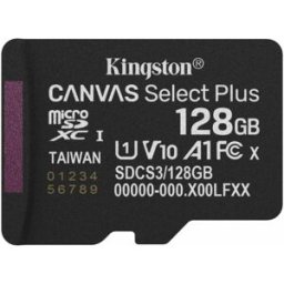 Cartão de Memória Canvas Select Plus Gen3 128GB MicroSDXC UHS-I Classe 10 - KINGSTON