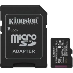 Cartão de Memória Canvas Select Plus Gen3 64GB MicroSDXC UHS-I Classe 10 + Adaptador - KINGSTON
