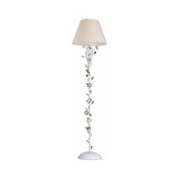 MW-LIGHT - Candeeiro de pé FLORA 1xE27/40W/230V branco/creme