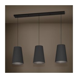 Eglo 390133 - Candeeiro suspenso PETROSA 3xE27/40W/230V preto